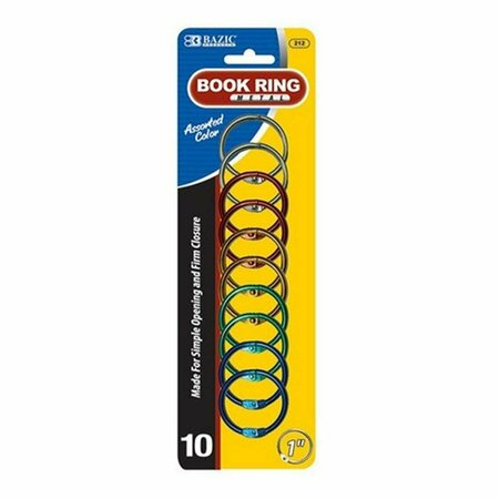 BAZIC PRODUCTS Bazic 1-inch Assorted Color Metal Book Rings, 240PK 212